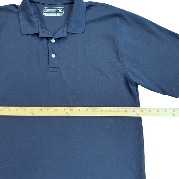 Cutter & Buck Polo Golf Shirt Mens Large  CB DryTec Luxe Casual Blue Wicking Top - Picture 5 of 8
